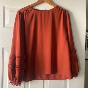 Ann Taylor Large blouse. Rust color
